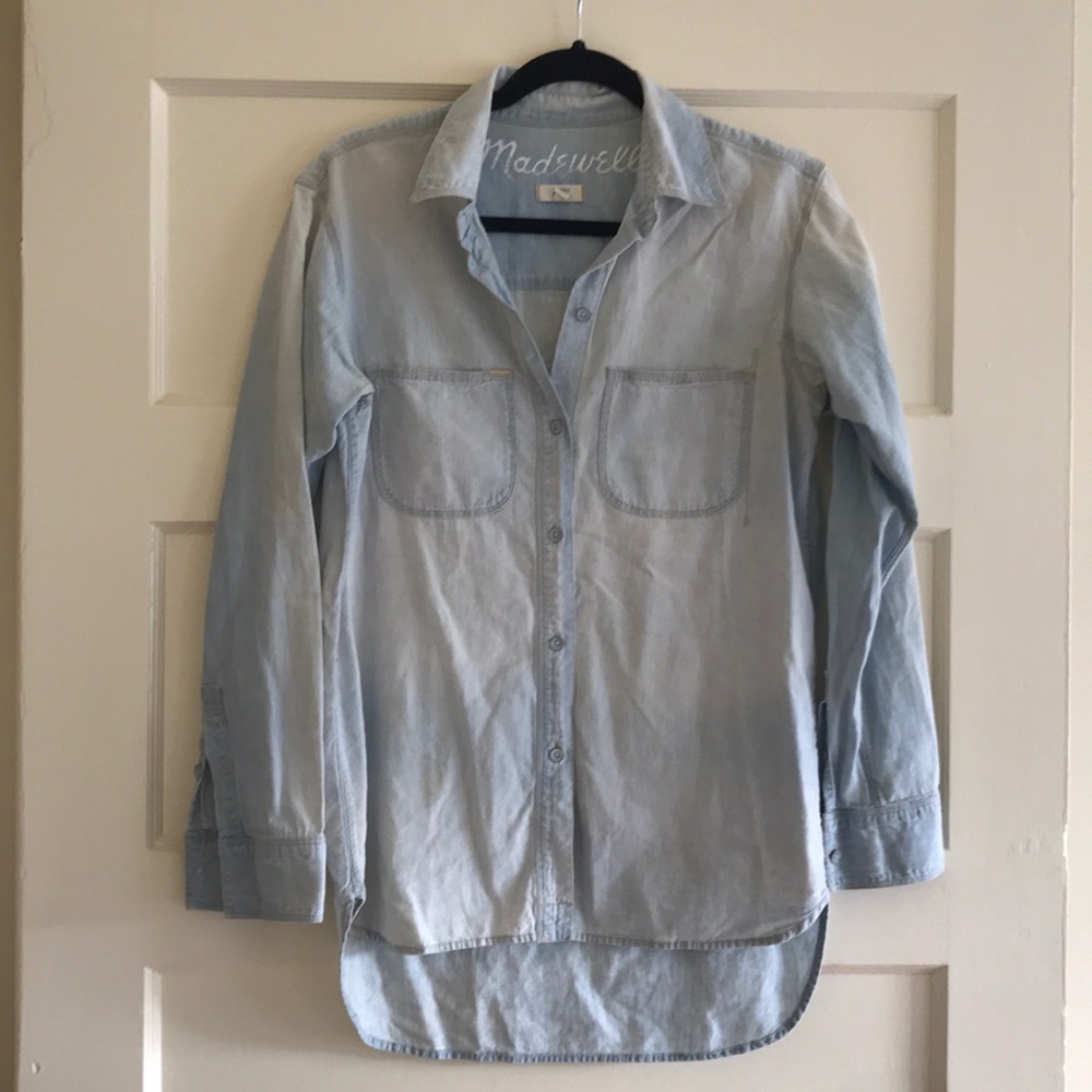 Madewell chambray button down shirt xs